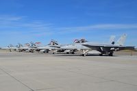 165660 @ KBOI - Parked next to four F/A-18Cs from VMFA-232 on the south GA ramp. VX-31 (Air Test & Evaluation) Dust Devils, NAS China Lake, CA. - by Gerald Howard