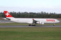HB-JMI @ LOWW - Swiss A340 - by Andreas Ranner