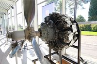 F-ZBBE - Pratt & Whitney R2800 engine of Canadair CL-215, Exibited at Historic Seaplane Museum, Biscarrosse - by Yves-Q