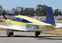 N3770N @ KRHV - Locally-based 1967 Mooney M20F taxing back to its tie down at Reid Hillview Airport, San Jose, CA. - by Chris Leipelt