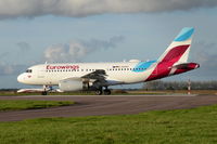 D-AGWC @ EGSH - About to depart from Norwich in Eurowings colours. - by Graham Reeve
