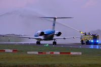 PH-KZS @ EGSH - Departing from Norwich on the last KLM revenue flight with a Fokker 70 from there. - by Graham Reeve