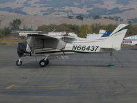 N66437 @ O69 - Locally-based 1974 Cessna 150M wearing plastic over empty engine mount @ Petaluma Municipal Airport, CA - by Steve Nation