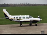 G-OUCP @ EGBK - Parking on the apron at Sywell Aerodrome after a local sortie. 

Full prop-blur on both props. - by Luke Smith-Whelan