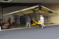 N899HT @ SZP - 2016 Evolution Aircraft REVO RIVAL X, Rotax 912ULS 100 Hp pusher, weight-shift control LSA-production aircraft is quite the attraction - by Doug Robertson