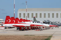71-3046 @ LMML - Turkish Stars Aerobatic Team line up during the Malta International Airshow 2017 - by Raymond Zammit