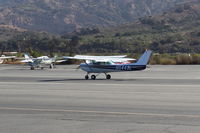 N5443L @ SZP - 1980 Cessna 152, Lycoming O-235 115 Hp, landing roll Rwy 04 - by Doug Robertson
