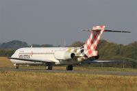 EC-MGS @ LFRB - Boeing 717-2CM, Taxiing to holding point rwy 07R, Brest-Bretagne Airport (LFRB-BES) - by Yves-Q