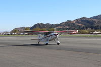 N5229H @ SZP - 1949 Piper PA-16 CLIPPER 'LIL DEVIL', Lycoming O-290 135 Hp, taxi to Rwy 04 - by Doug Robertson