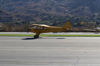 N98425 @ SZP - 1946 Piper J3C-65 CUB, Continental C90 90 Hp upgrade by STC, takeoff roll Rwy 04 - by Doug Robertson