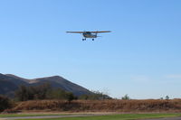 N714HH @ SZP - 1977 Cessna 150M, Continental O-200 100 Hp, on final for first landing Rwy 04 - by Doug Robertson
