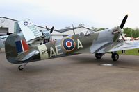 G-LFVB @ LFFQ - Supermarine Spitfire MK-Vb, Static display, La Ferté-Alais (LFFQ) air show 2016 - by Yves-Q