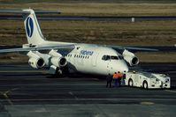 OO-DJG @ LFBD - push back parking Alpha 8, DAT Delta Air Transport departure to EBBR - by JC Ravon - FRENCHSKY