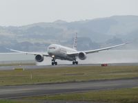 N827AN @ NZAA - taking off from wet runway - by magnaman