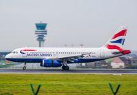 G-EUPW @ EBBR - British airways A319 landing - by fink123