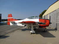 N752WW @ KWVI - Locally-based North American T-28A BuAer 137752 painted in NAF Monterey, CA colors @ Watsonville Municipal Airport, CA - by Steve Nation