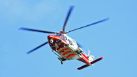 G-CILP @ EGDX - AW-139, HM Coastguard SAR helicopter (Rescue 187) very short finals runway 26.