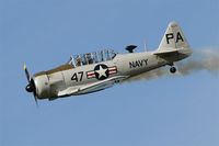 F-AZRB @ LFRU - North American SNJ-5 Texan, On display, Morlaix-Ploujean airport (LFRU-MXN) Air show 2017 - by Yves-Q