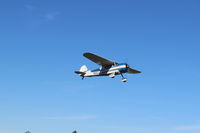 N95U @ SZP - 1951 Cessna 195A BUSINESSLINER, Jacobs R755A-2 275 Hp radial, takeoff climb Rwy 04 - by Doug Robertson