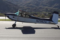 N2982A @ SZP - 1953 Cessna 180, Continental O-470 225 Hp, taxi off the active - by Doug Robertson