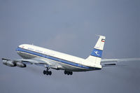 9K-ACJ @ EHAM - Kuwait Airways Boeing 707-369C taking off from Schiphol airport, the Netherlands, 1983 - by Van Propeller