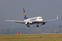 EI-DYC @ EGFF - 737-8AS, Ryanair callsign Ryanair 8WH, seen landing on r12 out of Tenerife Sur.