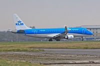PH-EXG @ EGFF - Fokker 50, KLM callsign KLM 14N, seen departing r12 en-route to 	Amsterdam - by Derek Flewin