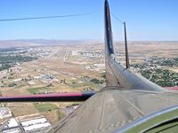 N93012 @ KBOI - Looking out of the radio operator's window after take off from KBOI. - by Gerald Howard