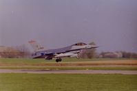 J-363 @ EBST - RNLAF F-16A at EBST eighties - by Guy Vandersteen