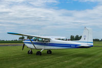 N3803D @ 8D1 - Cessna 182A N3803D at New Holstein, WI. - by Graham Dash