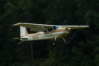 N185F @ 8D1 - Cessna 180A N185F participating in a Spot Landing competition at New Holstein, WI. - by Graham Dash