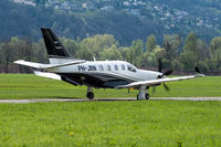 PH-JRN @ LSZL - At Locarno-Magadino airport, civil side. Leaving. - by sparrow9