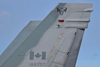 188757 @ KBOI - Parked on the south GA ramp. The Rocky Mountain Sheep's Head is the logo for 401 tactical Fighter Sq., 4 Wing, Cold Lake, Alberta, Canada. - by Gerald Howard