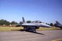 692 @ EBBL - Royal Norwegian Air Force General Dynamics F-16B at Kleine Brogel Air Base, Belgium, 1991 - by Van Propeller