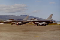 FA-77 @ LPLA - BAF F-16's FA-77 and FA-98 en route to Red Flag 2000-3 via Lajes Airfield, Azores - by Guy Vandersteen