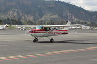 N714HH @ SZP - 1977 Cessna 150M, Continental O-200 100 Hp, taxi to Rwy 22 - by Doug Robertson