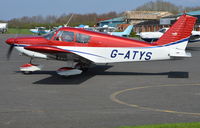 G-ATYS @ EGTB - PA-28-180 Cherokee at Wycombe Air Park. Ex N9226J - by moxy