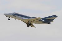 143 @ LFRJ - Dassault Falcon 10 MER, Take off rwy 08, Landivisiau Naval Air Base (LFRJ) - by Yves-Q