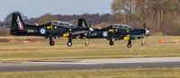 ZF135 @ EGXU - Pairs landing with ZF317, Linton rwy 03. - by Steve Raper