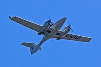 G-CTCE @ EGFF - DA42 Twin Star, seen in the overhead following a ILS approach, en-rout RTB Bournemouth.
