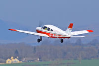G-WARO @ EGFF - CHEROKEE WARRIOR III, Aero's Cardiff based, seen departing runway 30.