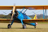 F-AZCK @ LFRJ - Boeing A75N1, Taxiing, Morlaix-Ploujean airport (LFRU-MXN) air show 2017 - by Yves-Q