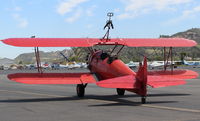 N68405 @ SZP - 1943 Boeing Stearman A75N1 (PT-17), P&W R985 Wasp Jr. 450 Hp radial upgrade, taxi to Rwy 22 - by Doug Robertson