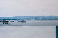 N3414R @ KBFI - Boeing Field circa 1973-1975 - on the ramp looking west. The 727 is Pacific Southwest Airlines. - by Tom Vance