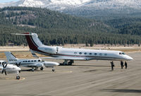 N813QS @ KTRK - 2007 Gulfstream GV-SP parked on the ramp at Truckee-Tahoe Airport, CA. Former NetJets aircraft turned privately owned. - by Chris Leipelt