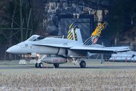 J-5011 @ LSMM - Fightersquadron 11 special decoration leaving the mountain cavern area - note the Live ammunition due WEF-CAP - by Grimmi