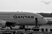 VH-OQL @ KDFW - Qantas New Livery A380 at apron in DFW. - by Nelson Acosta Spotterimages