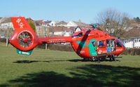 G-WENU - Off airport. Wales Air Ambulance helicopter (Helimed 57) on a call in the Swansea West area. - by Roger Winser