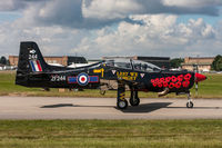 ZF244 @ EGXW - Shorts Tucano T1 ZF244 1 FTS RAF Waddington 7/7/14 (special markings) - by Grahame Wills
