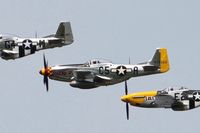 N5420V @ DWF - Middle plane of a flight of three over-flying the National Museum of the USAF - by Glenn E. Chatfield